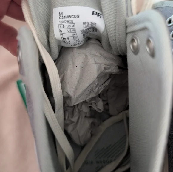 NWT PF Flyers Center Hi Canvas Sneakers In Ultimate Gray Mens 7.5 / Women's 9 - Picture 11 of 14